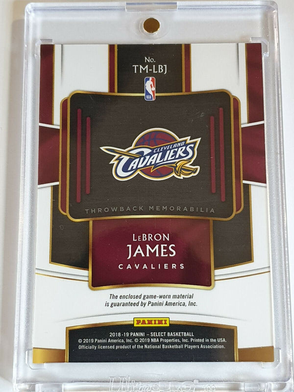 2018 Panini Select Lebron James #PATCH Game Worn Jersey - Ready to Grade