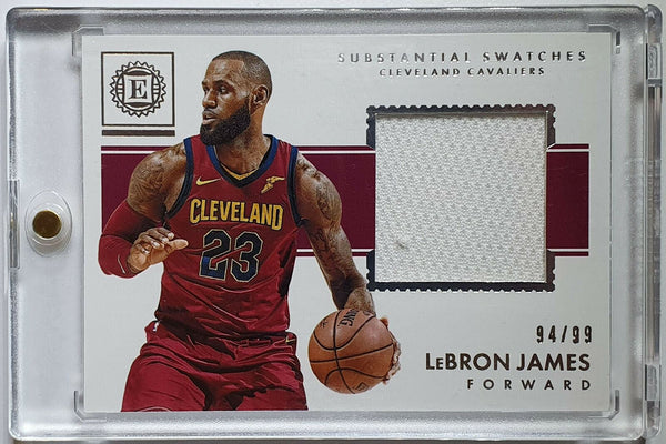 2019 Encased Lebron James #PATCH /99 Game Worn Jersey - Ready to Grade