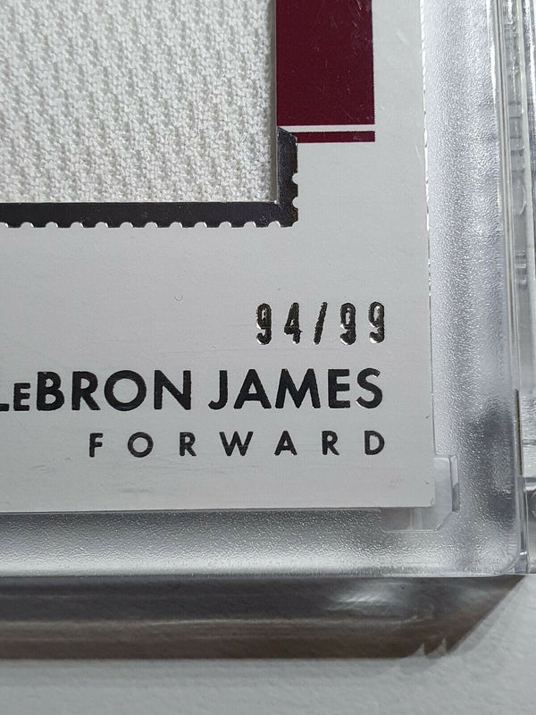 2019 Encased Lebron James #PATCH /99 Game Worn Jersey - Ready to Grade