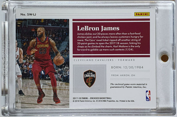 2019 Encased Lebron James #PATCH /99 Game Worn Jersey - Ready to Grade