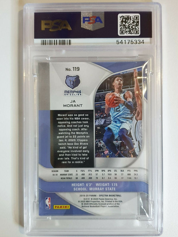 2019 Panini Spectra Ja Morant Rookie #119 VARIATION SP - PSA 9