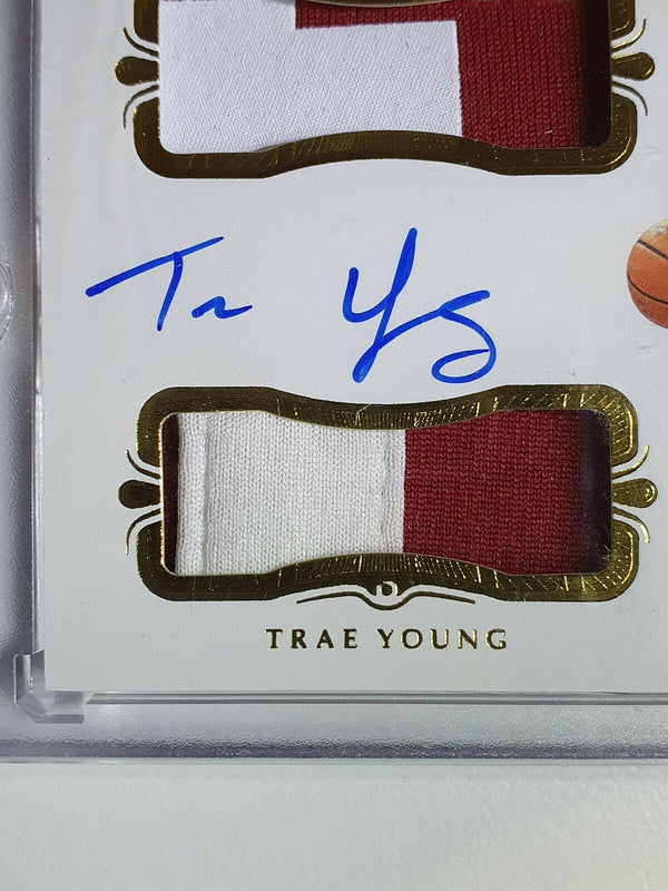 2019-20 Flawless Trae Young DUAL PATCH On Card AUTO 11/25 - JERSEY NUMBER