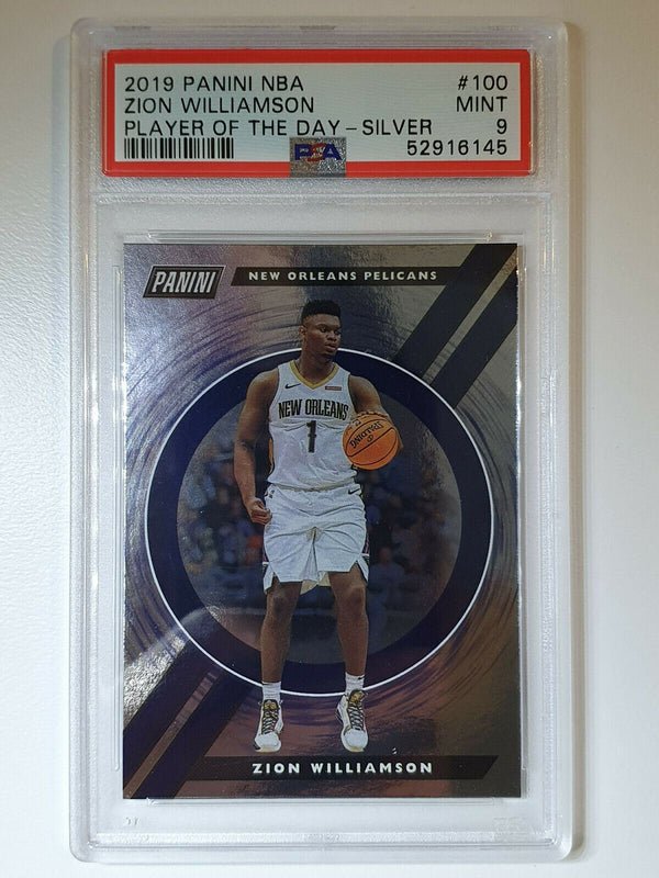 2019 Panini Zion Williamson Rookie #100 Player Of The Day SILVER - PSA 9 (POP 4)