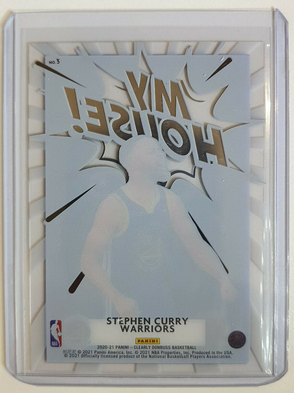 2020 Donruss Clearly Stephen Curry #3 MY HOUSE Acetate - Ready for Grading