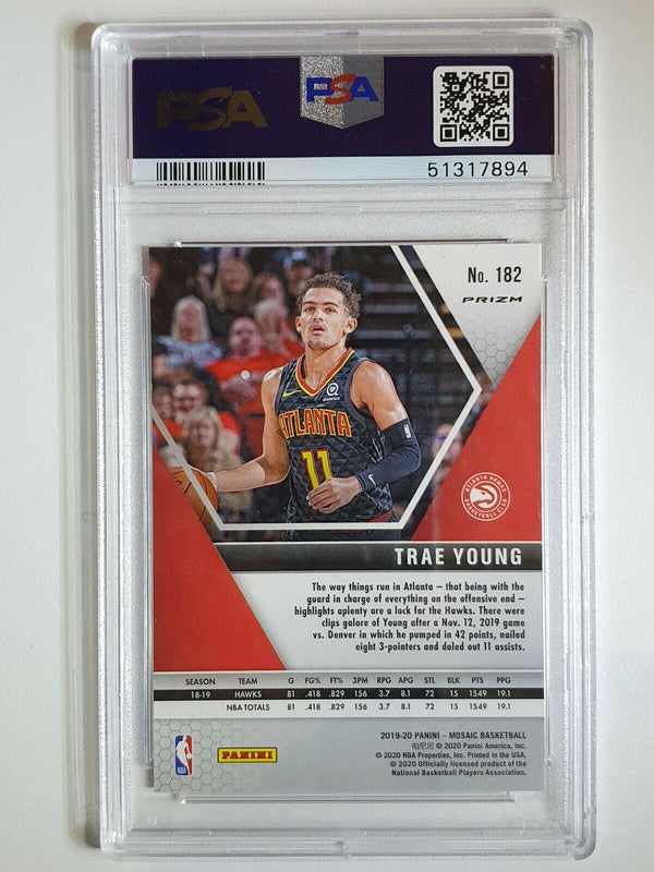 2019 Panini Mosaic Trae Young #182 RED Mosaic Prizm - PSA 10 (LOW POP)