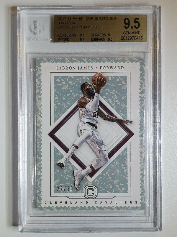 2017 Panini Cornerstones Lebron James #131 CRYSTAL /89 - BGS 9.5 (LOW POP)