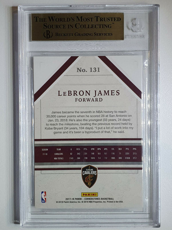 2017 Panini Cornerstones Lebron James #131 CRYSTAL /89 - BGS 9.5 (LOW POP)