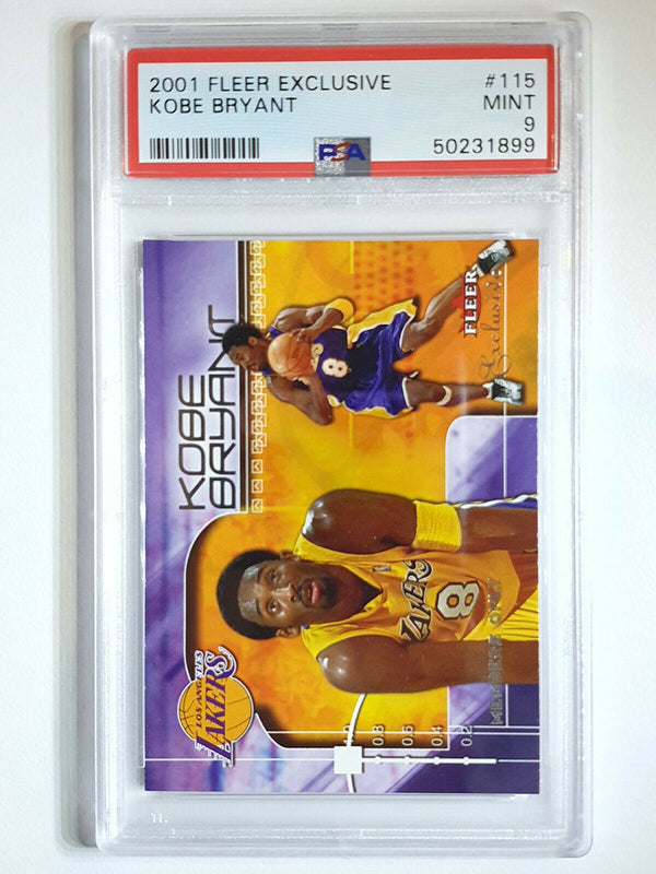 2001 Fleer Exclusive Kobe Bryant #115 MEMBERS ONLY Stamped - PSA 9 (POP 3)