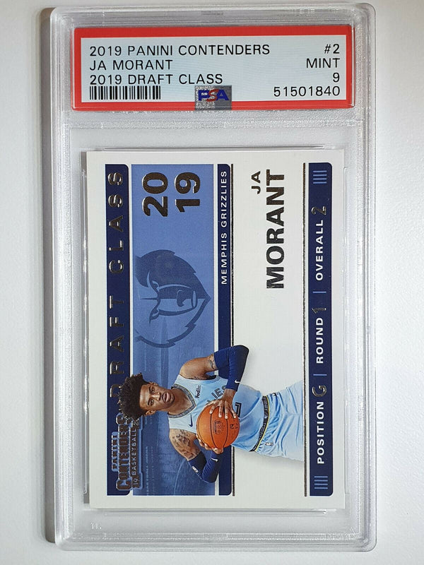 2019 Panini Contenders Ja Morant Rookie #2 Draft Class - PSA 9