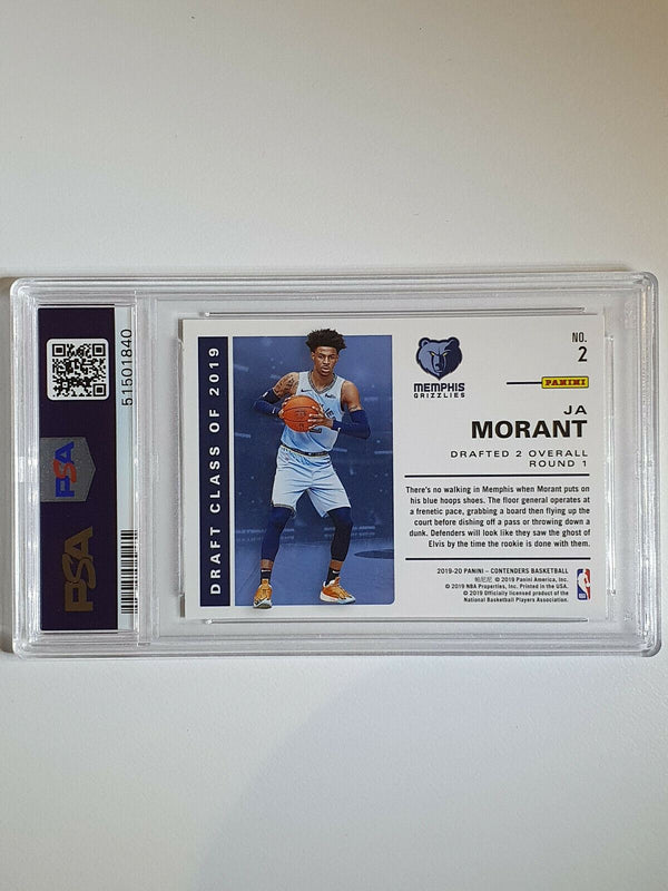 2019 Panini Contenders Ja Morant Rookie #2 Draft Class - PSA 9