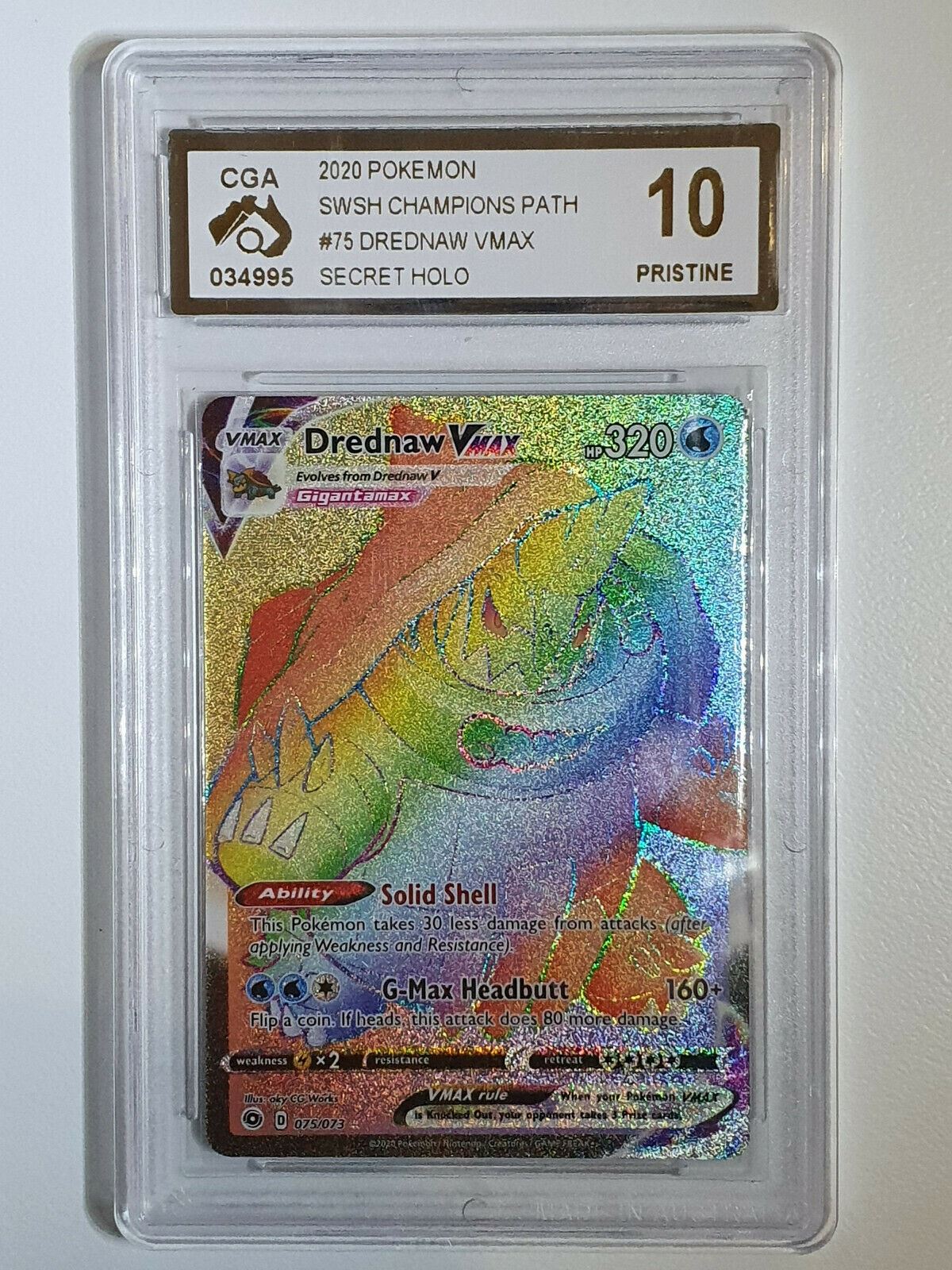 Pokemon Drednaw Vmax 075/073 Secret Champion's Path