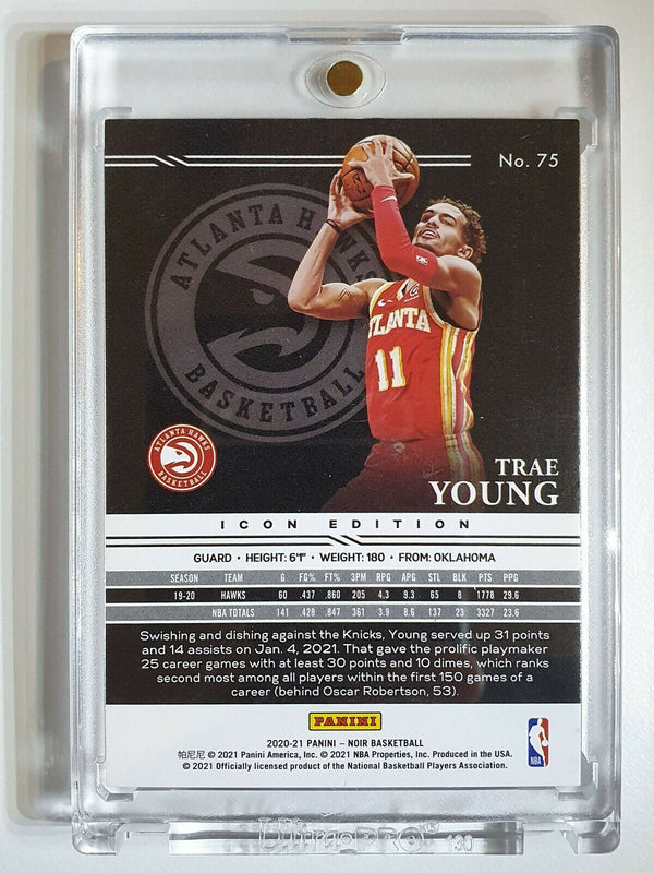 2020 Panini Noir Trae Young #75 ICON Edition /99 - Ready to Grade