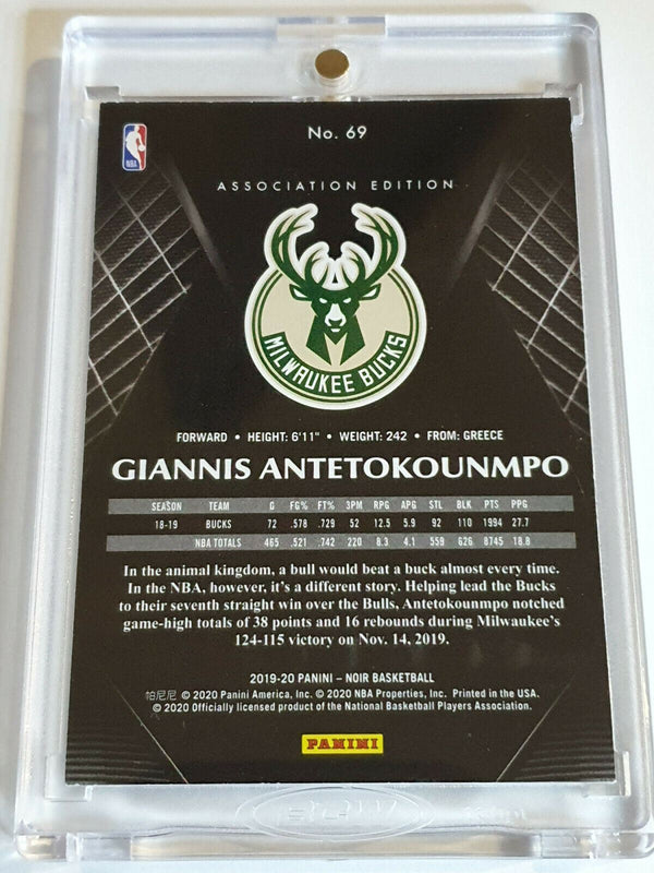 2019 Noir Giannis Antetokounmpo #69 Association Edition /99 - Ready to Grade