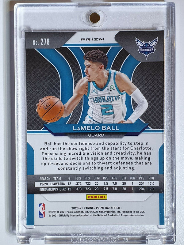 2020-21 Panini Prizm Lamelo Ball #278 Rookie SILVER HOLO - Ready for Grading