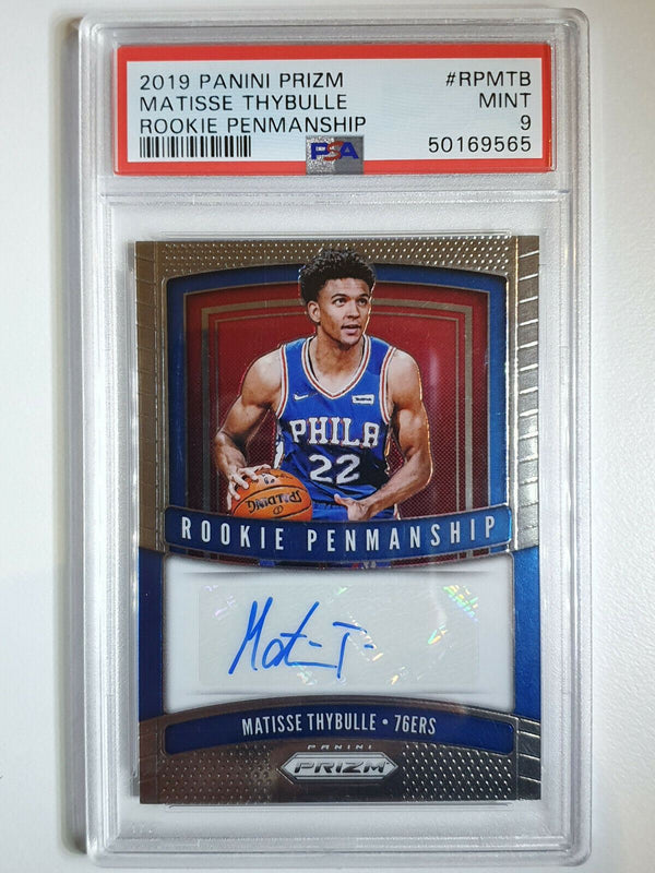 2019 Prizm Matisse Thybulle Rookie Auto #RPMTB Penmanship - PSA 9 (POP 21)