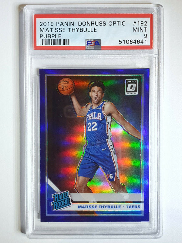 2019 Donruss Optic Matisse Thybulle Rookie #192 PURPLE PRIZM - PSA 9 (POP 22)