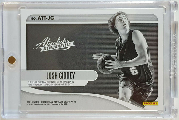 2021 Panini Absolute Josh Giddey Rookie Jersey /99 BLUE TRIPLE PATCH - Gem