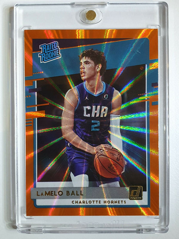 2020-21 Donruss Lamelo Ball #202 Rated Rookie ORANGE LASER - Ready for Grading