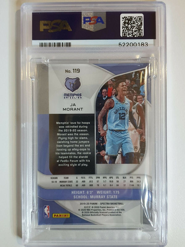 2019 Panini Spectra Ja Morant Rookie #119 RC - PSA 9