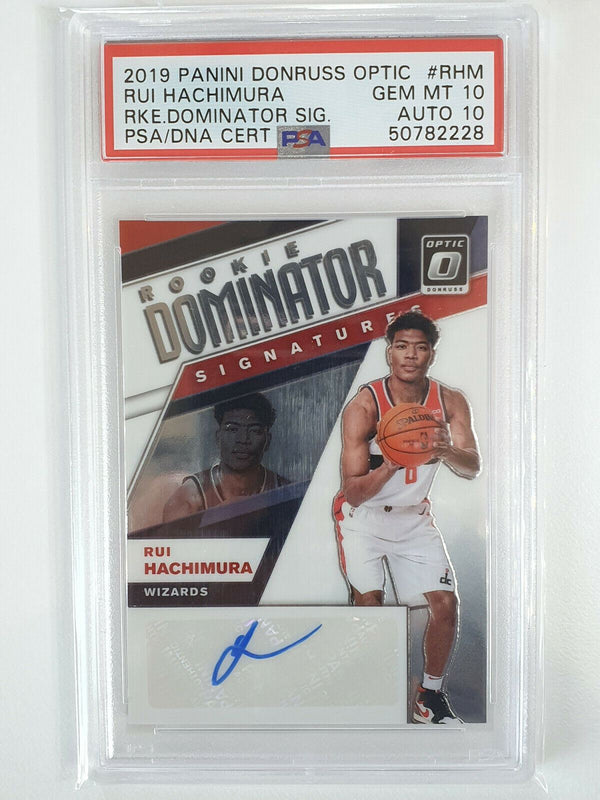 2019 Donruss Optic Rui Hachimura Rookie Auto /99 - PSA 10 (Auto 10) - POP 1