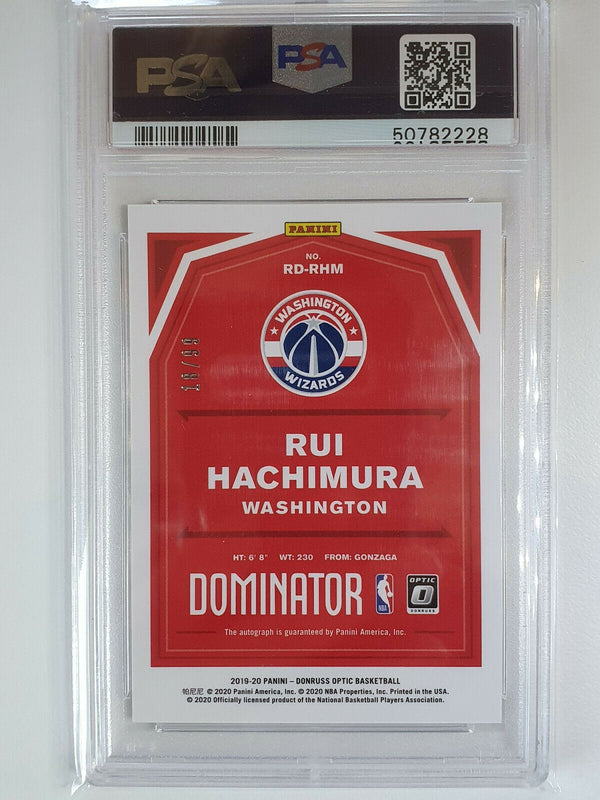 2019 Donruss Optic Rui Hachimura Rookie Auto /99 - PSA 10 (Auto 10) - POP 1