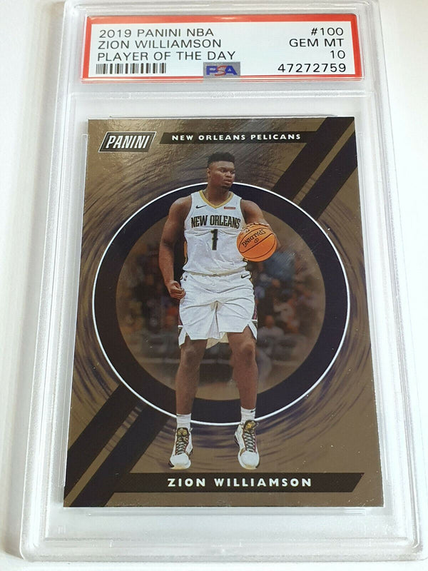 2019 Panini Zion Williamson Rookie #100 Player Of The Day SILVER - PSA 10