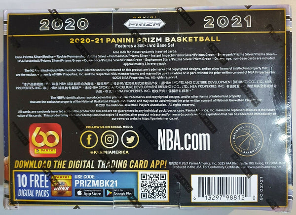 2020-21 Panini Prizm Basketball Mega Box (Red Ice Prizms) - Factory Sealed