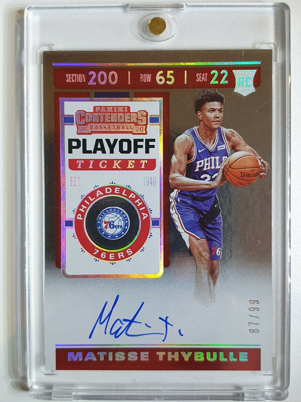 2019 Contenders Matisse Thybulle Rookie Auto (On Card) PLAYOFF TICKET /99