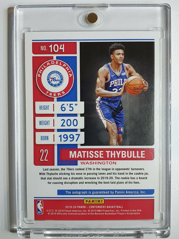 2019 Contenders Matisse Thybulle Rookie Auto (On Card) PLAYOFF TICKET /99