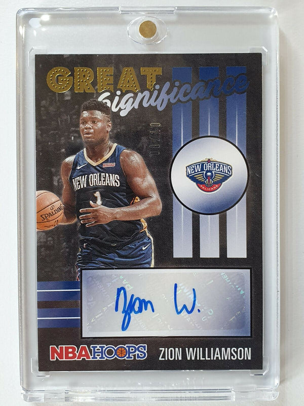 2020 Panini Hoops Zion Williamson Auto GOLD /10 - Super Rare & Ready to Grade