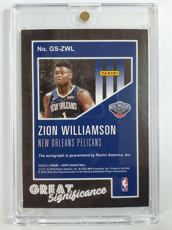 2020 Panini Hoops Zion Williamson Auto GOLD /10 - Super Rare & Ready to Grade