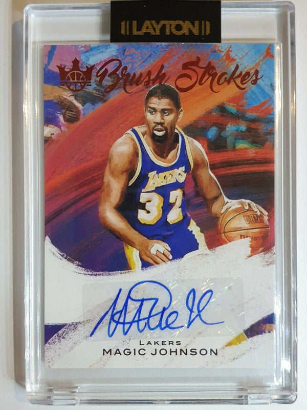 2020 Court Kings Magic Johnson Auto RUBY /49 Brush Strokes - Ready to Grade