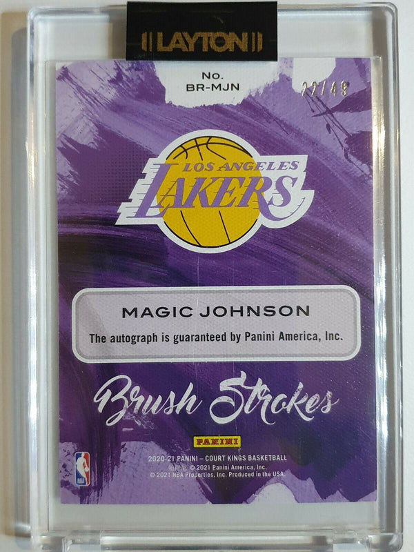 2020 Court Kings Magic Johnson Auto RUBY /49 Brush Strokes - Ready to Grade