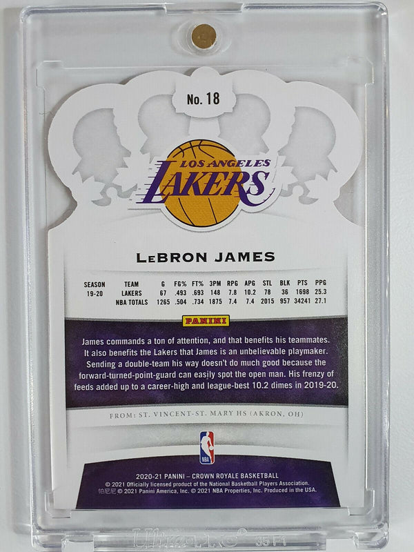 2020 Crown Royale LeBron James #18 BRONZE CRACKED ICE - Ready to Grade