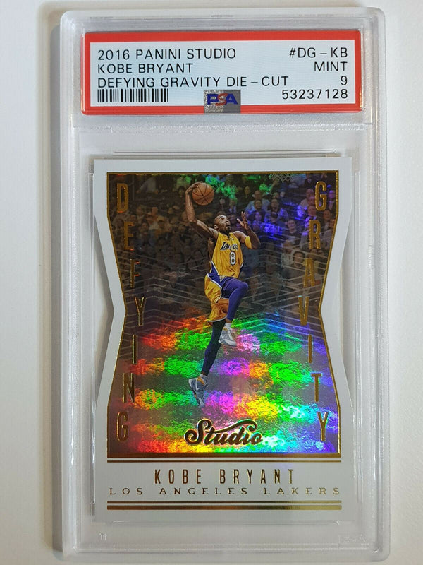 2016 Panini Studio Kobe Bryant DEFYING GRAVITY DIE-CUT HOLO - PSA 9 (POP 16)