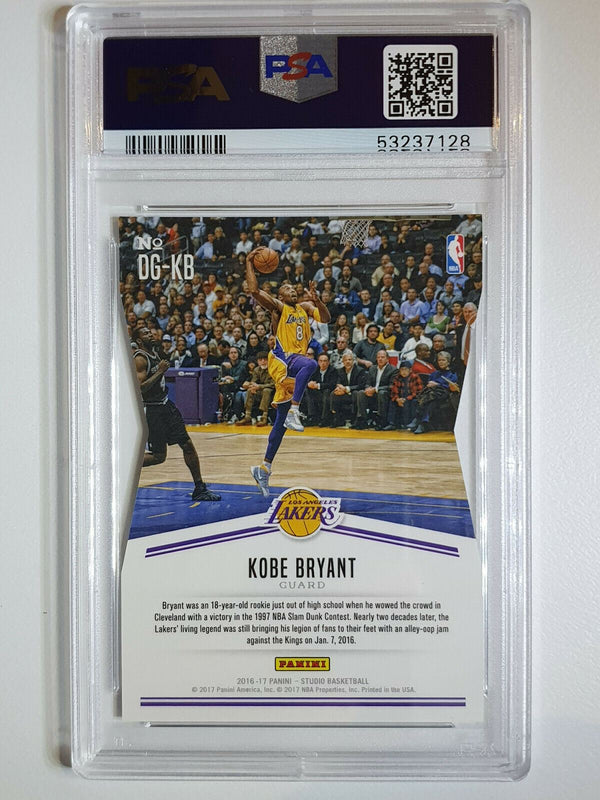 2016 Panini Studio Kobe Bryant DEFYING GRAVITY DIE-CUT HOLO - PSA 9 (POP 16)