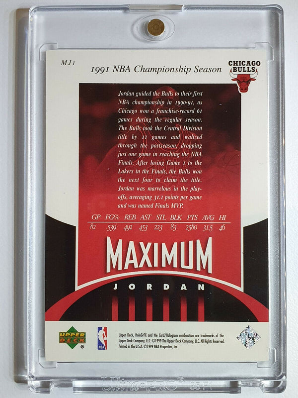 1999 Upper Deck Michael Jordan #MJ1 HOLO GrFX Maximum MJ - Ready to Grade