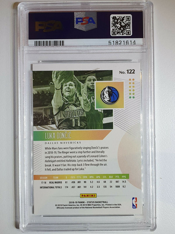 2018-19 Panini Status Luka Doncic Rookie #122 - PSA 9