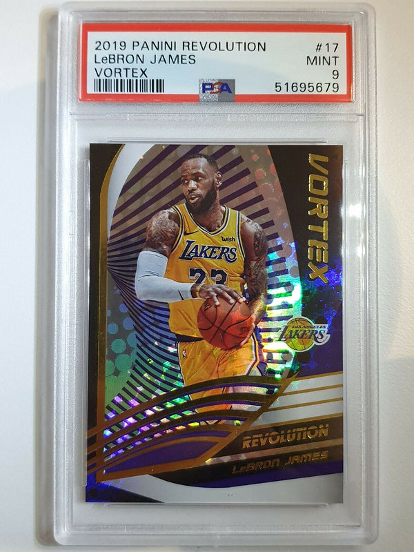 2019-20 Panini Revolution Lebron James #17 VORTEX - PSA 9 (Low POP)