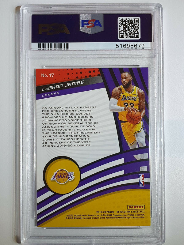 2019-20 Panini Revolution Lebron James #17 VORTEX - PSA 9 (Low POP)