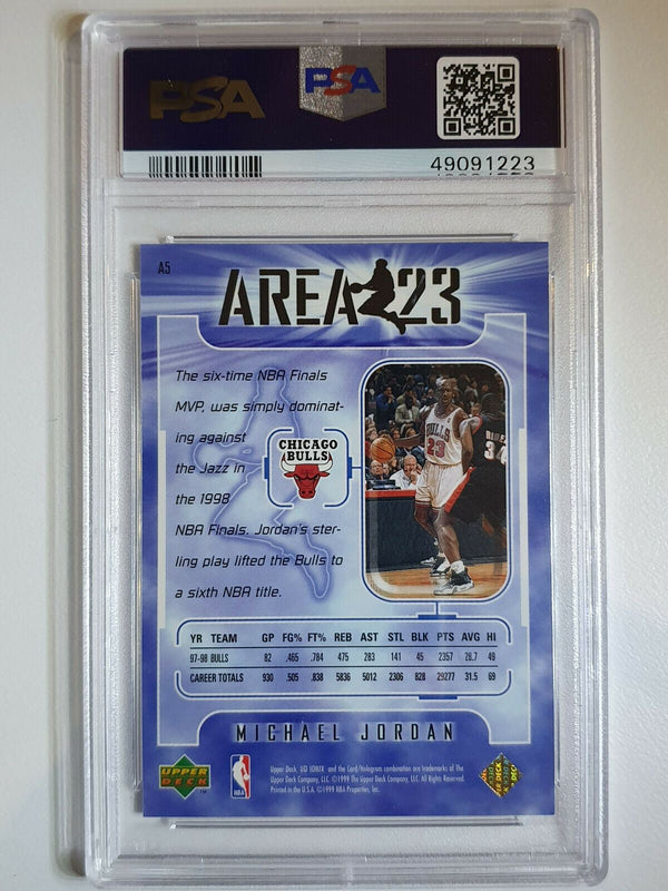 1998 Upper Deck Ionix Michael Jordan #A5 AREA 23 - PSA 9