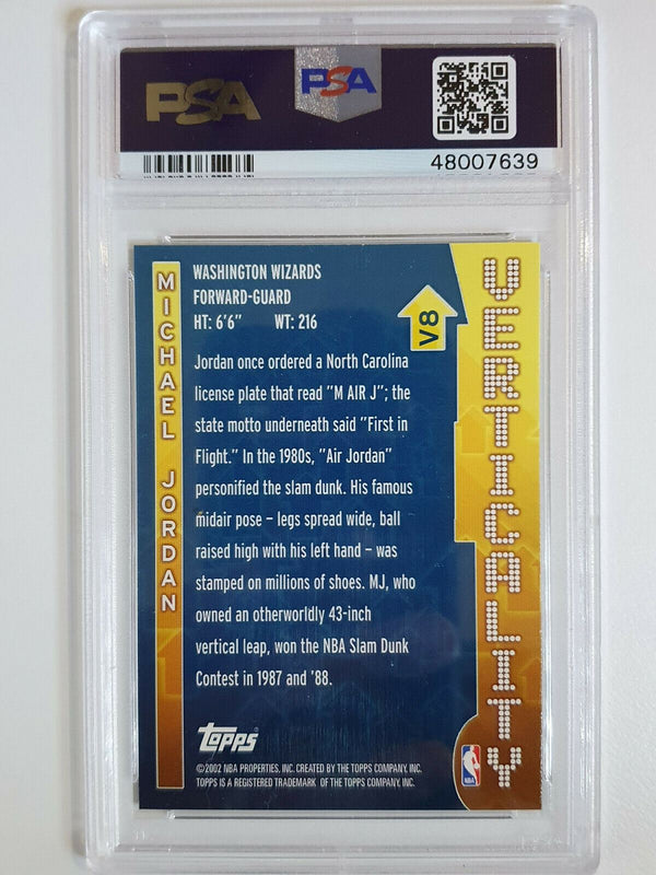 2002 Topps Michael Jordan #V8 VERTICALITY - PSA 9