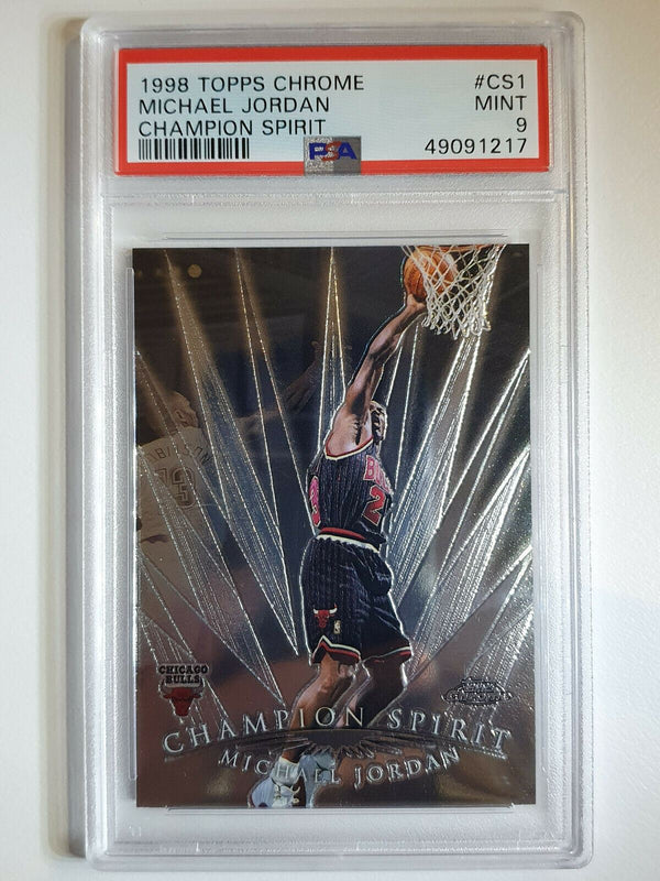 1998 Topps Chrome Michael Jordan #CS1 CHAMPION SPIRIT - PSA 9