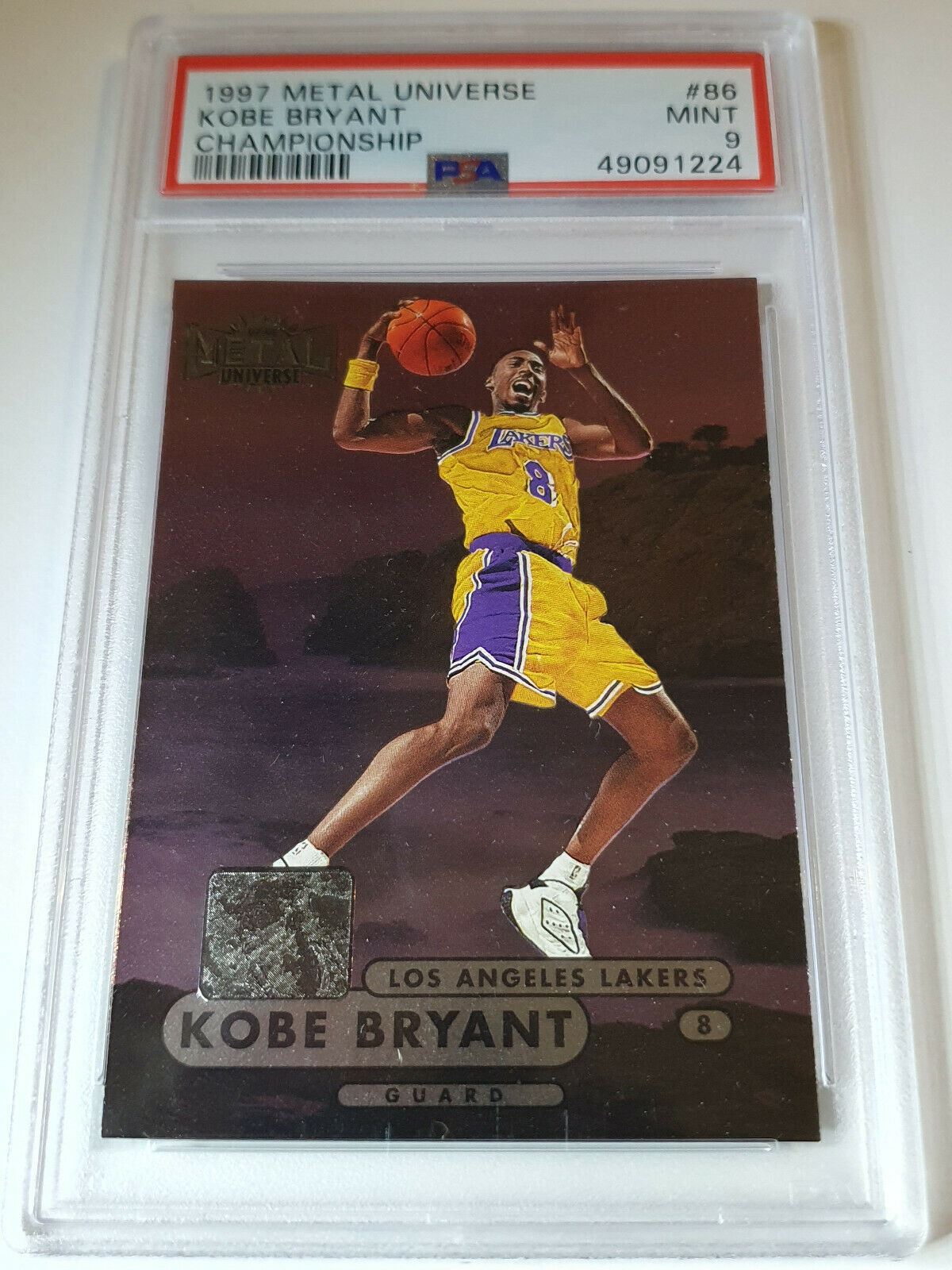 1997 Skybox Metal Universe Kobe Bryant #86 CHAMPIONSHIP SP - PSA 9 