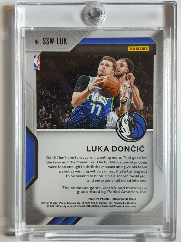 2020 Prizm Luka Doncic #Patch Game Worn Jersey Swatch - Ready for Grading