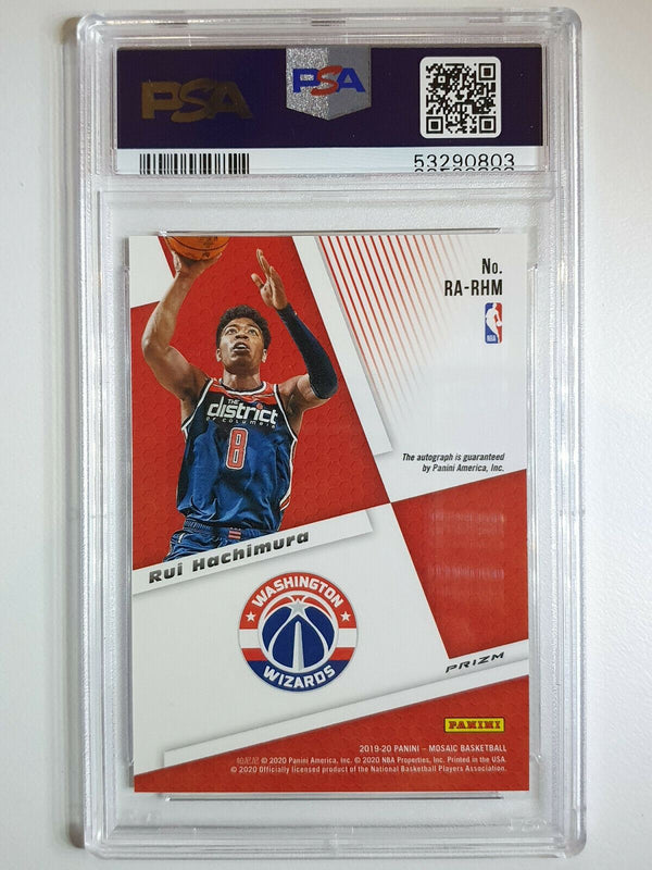 2019 Mosaic Rui Hachimura Rookie AUTO SILVER - PSA 10 (Auto 10) - POP 36