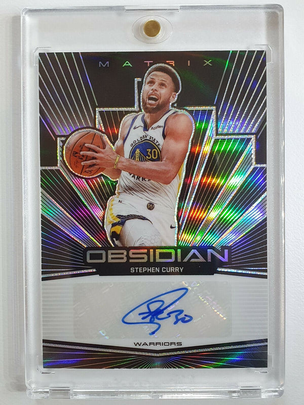 2019 Obsidian Stephen Curry Auto #MATRIX HOLO Prizm /25 - True Gem