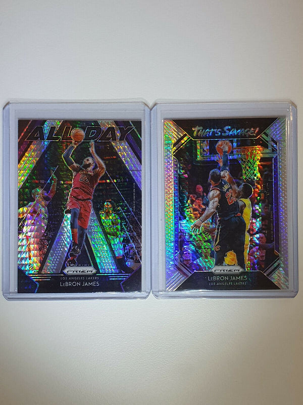 2018 Panini Prizm LeBron James #1 #10 HYPER Prizm Lot - Ready to Grade