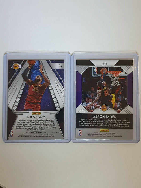 2018 Panini Prizm LeBron James #1 #10 HYPER Prizm Lot - Ready to Grade