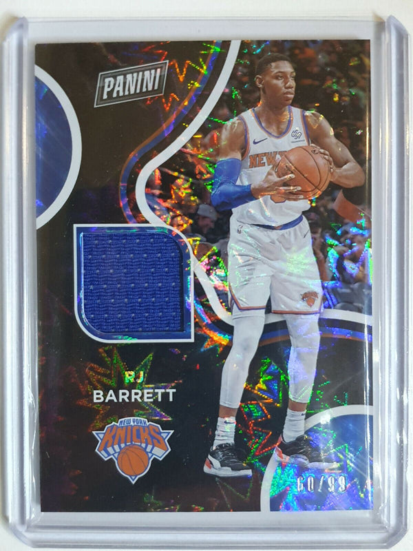 2020 Panini RJ Barrett #RB Game Worn Jersey BLUE /99 - Ready for Grading